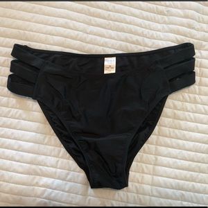 Cutout Black Swim Suit Bottom